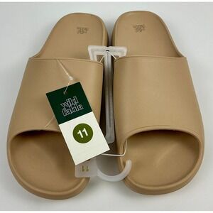Wild Fable Women's Tan Slip On Slides Sandals Size 11 Comfort Casual
